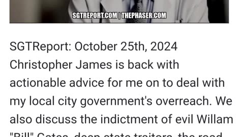 HL: SGTReports w/ Christopher James: TRIAL COMING FOR GATES & BOURLA! 10-25-2024