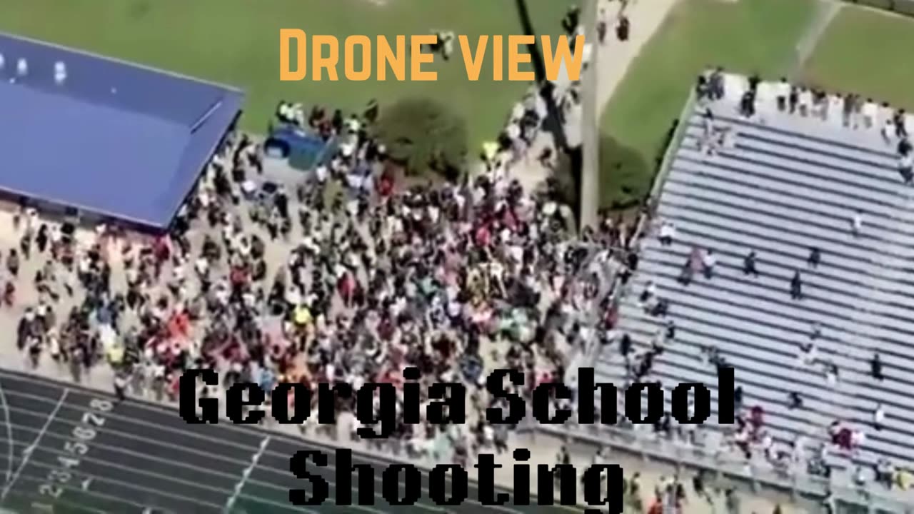 Drone View from Georgia high school after shooting