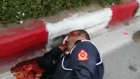 policeman killed withe cold blod in the road