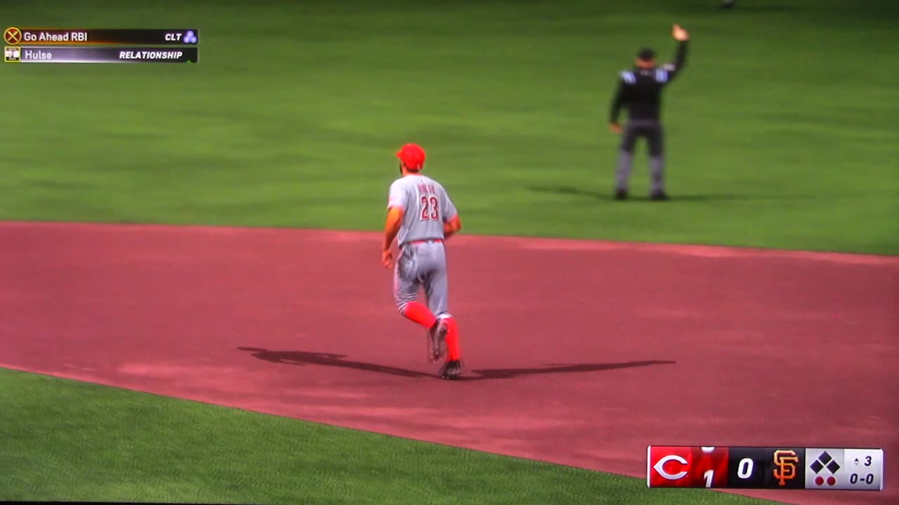 MLB The Show: Cincinnati Reds vs San Francisco Giants (S3 G1 Hulse 3 HRs)