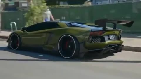 Army Green Lamborghini Aventador 😉