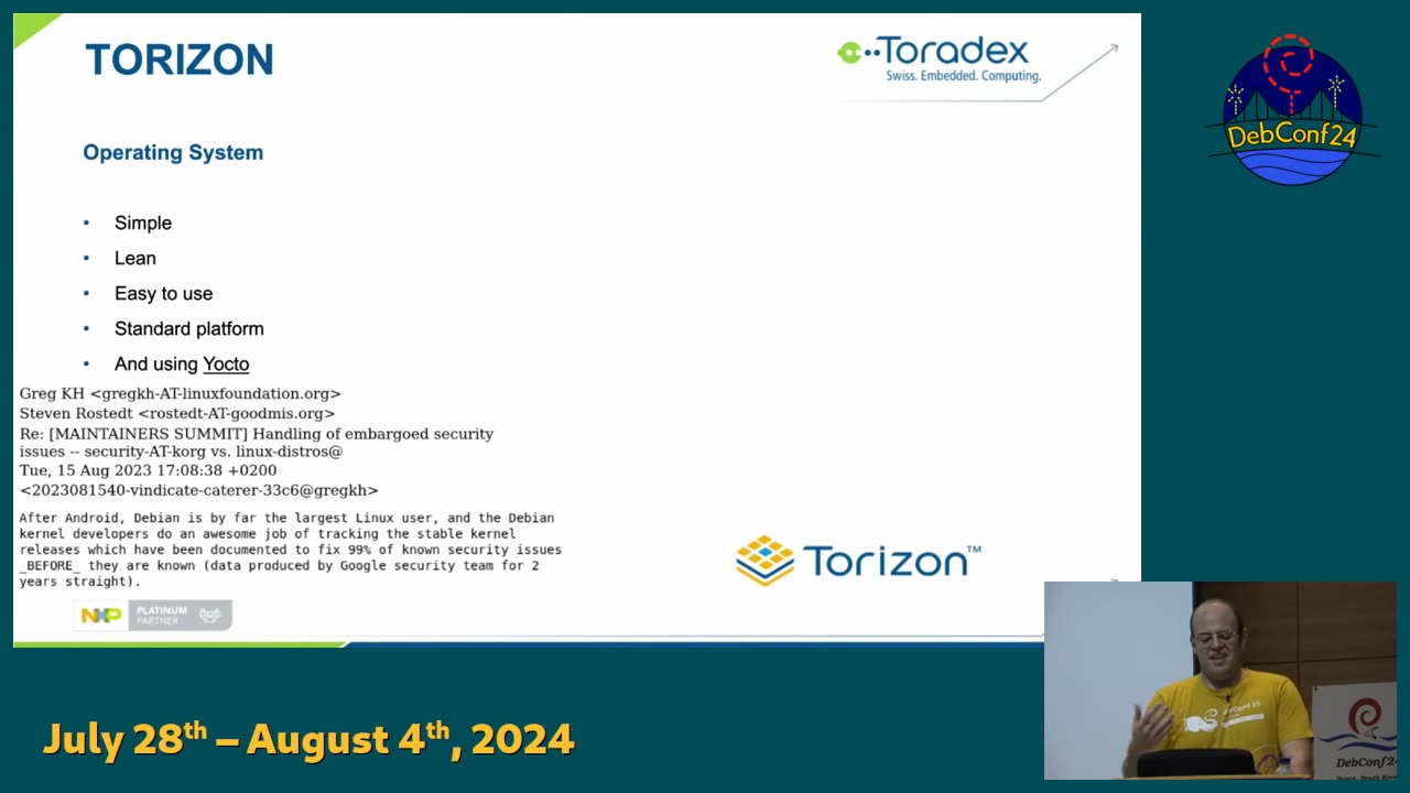 DebConf24 - Debian@Toradex - or how we use Debian containers in an embedded system