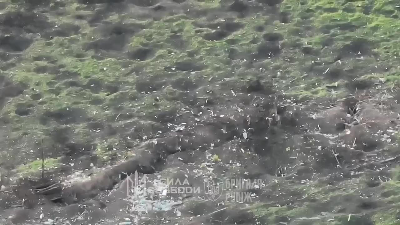 Relentless Drone Strikes Demolish Russian Trench