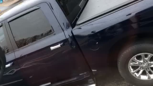 Tree Branch Causes Truck Some Trouble