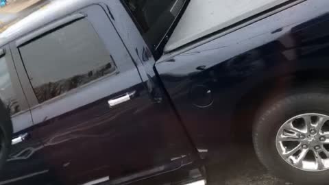 Tree Branch Causes Truck Some Trouble
