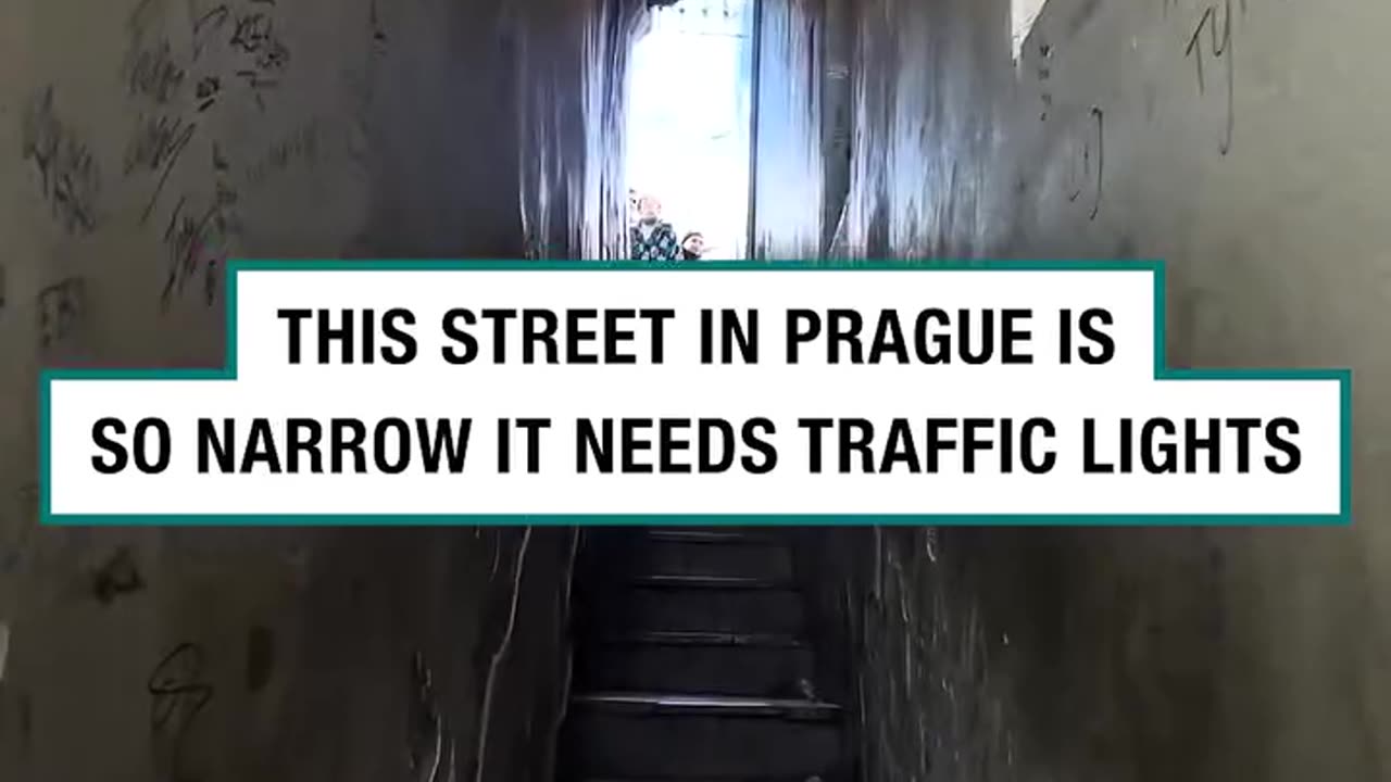 you know that in Prague there are roads for people that are so narrow that they have traffic lights