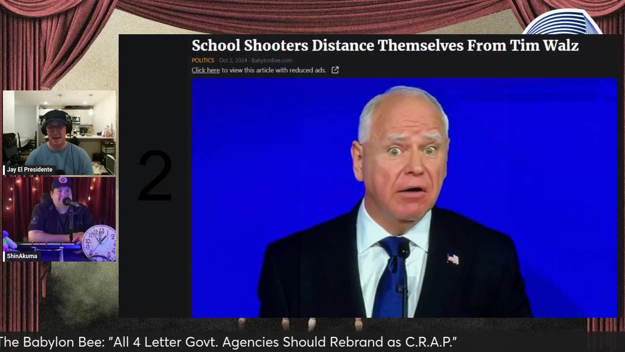 The 13th Hour - In The Babylon Bee: "4 Letter Govt. Agencies Should Rebrand Themselves as C.R.A.P."