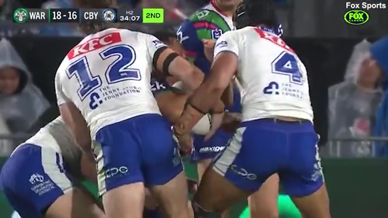 Stephen Crichton escapes sin bin after collision with Roger Tuivasa-Sheck