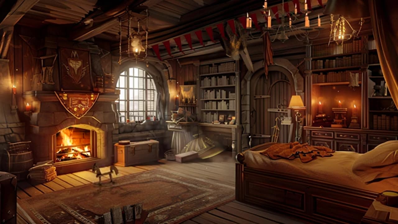 Medieval Ambience with Fireplace
