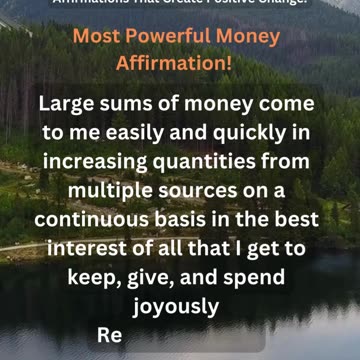 Most powerful money affirmation!