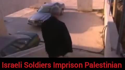 Israeli terrorist soldiers imprison an entire Palestinian family in their own house