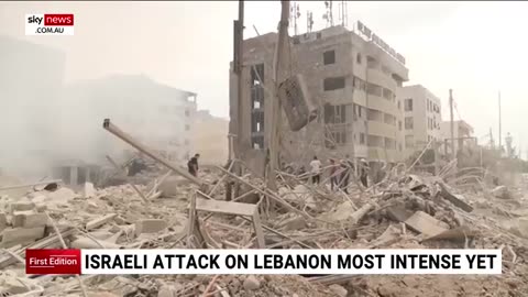 Israel’s bombardment of Lebanon the most intense since conflict escalated