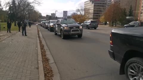 Oil gas truckers through Edmonton