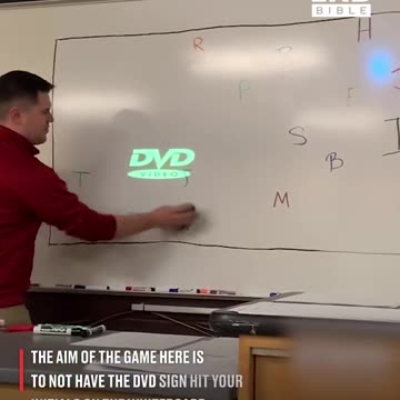 Teacher invents DVD logo name game