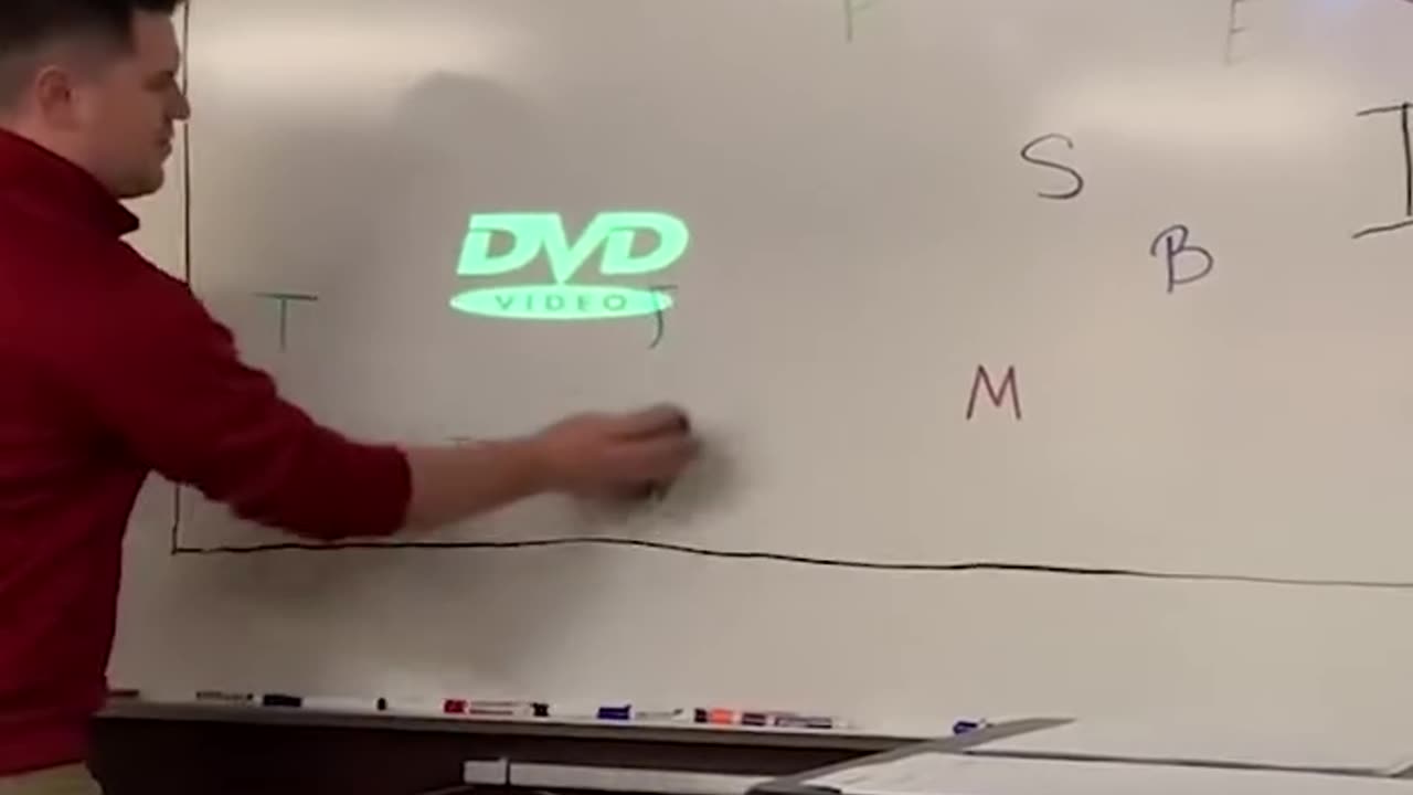 Teacher invents DVD logo name game