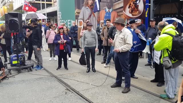 Burke Street - Dynamic Drumming - Speeches - Singing - Rally March 28 05 2022