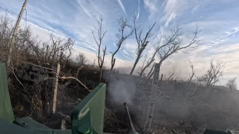 The Gunner From a Ukrainian Bradley Firing on Russian Lines