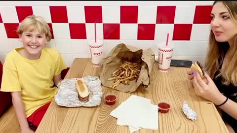 Desmond & Cousin Ozge at Five Guys