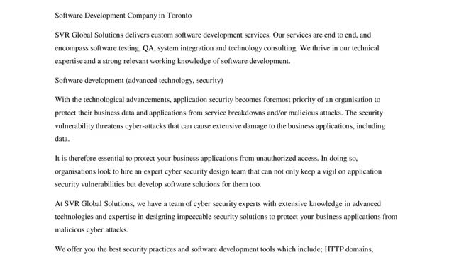 Software Development Company in Toronto