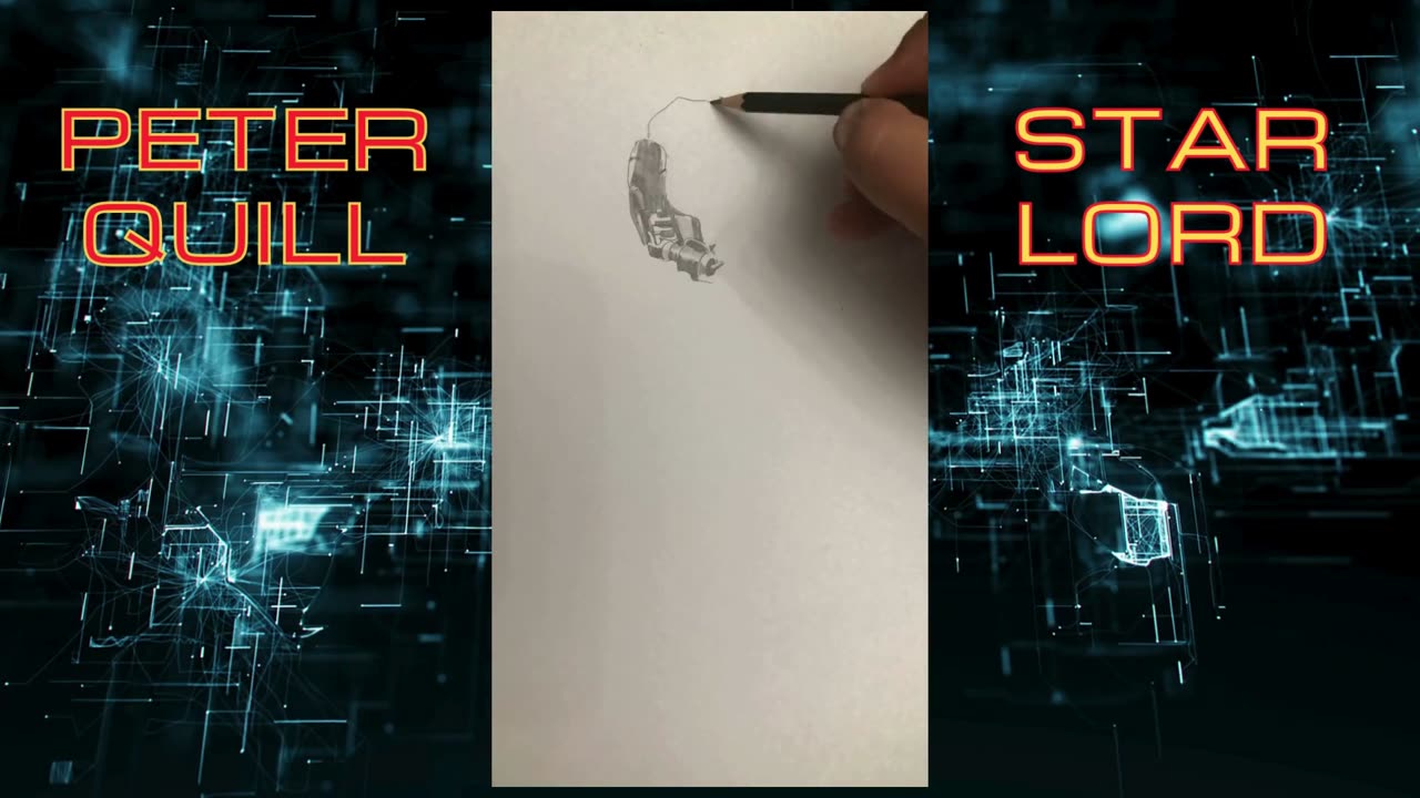 The Guardians of the Galaxy - Peter Quill aka Starlord timelapse drawing