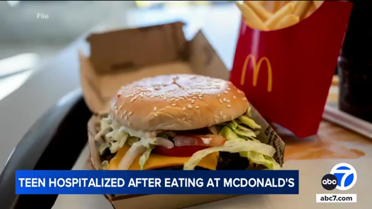 Teen hospitalized with kidney failure blames tainted McDonald's burger for illness