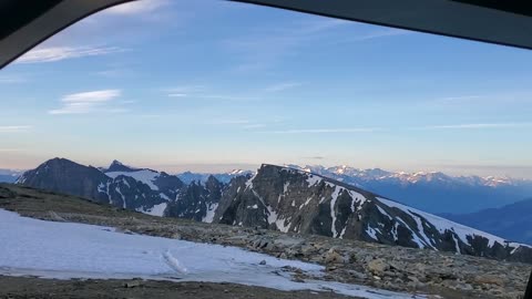 Glacier mountain top morning