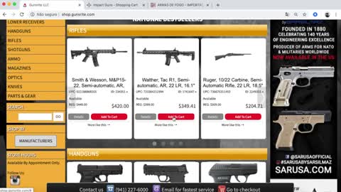 Quanto custa uma arma importada?