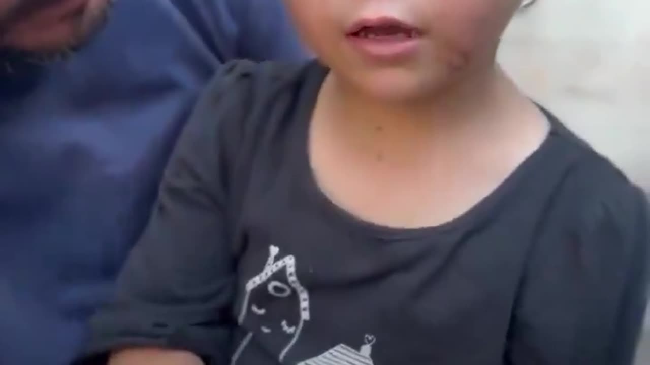 Ghazal, a 5-year-old girl & the only survivor in her family. Israeli attack on Gaza