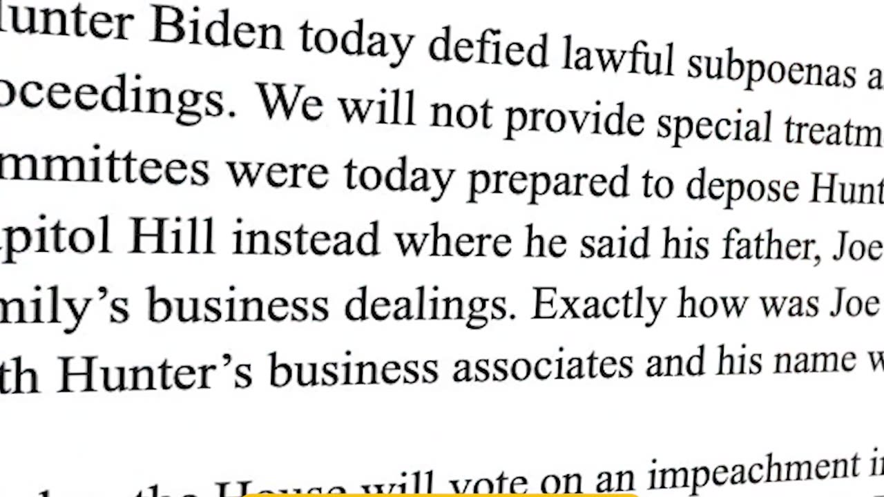 Hunter Defies Subpoena #BidenCrimeFamily #Congress