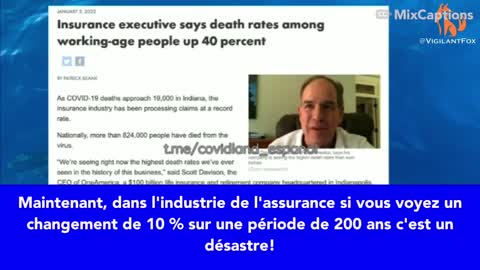 Le Dr Ryan Cole: "Les compagnies d’assurances tirent la sonnette d’alarme.