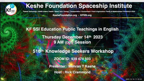 516th Knowledge Seekers Workshop December 14, 2023