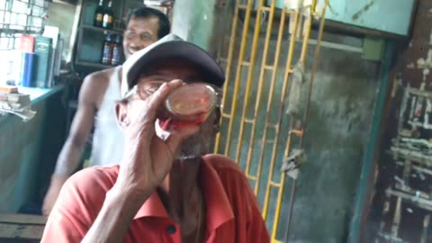 90 years old Indian man finished full bottle rum in 2 seconds