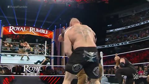 Brock Lesnar destroy everyone in Royal rumble