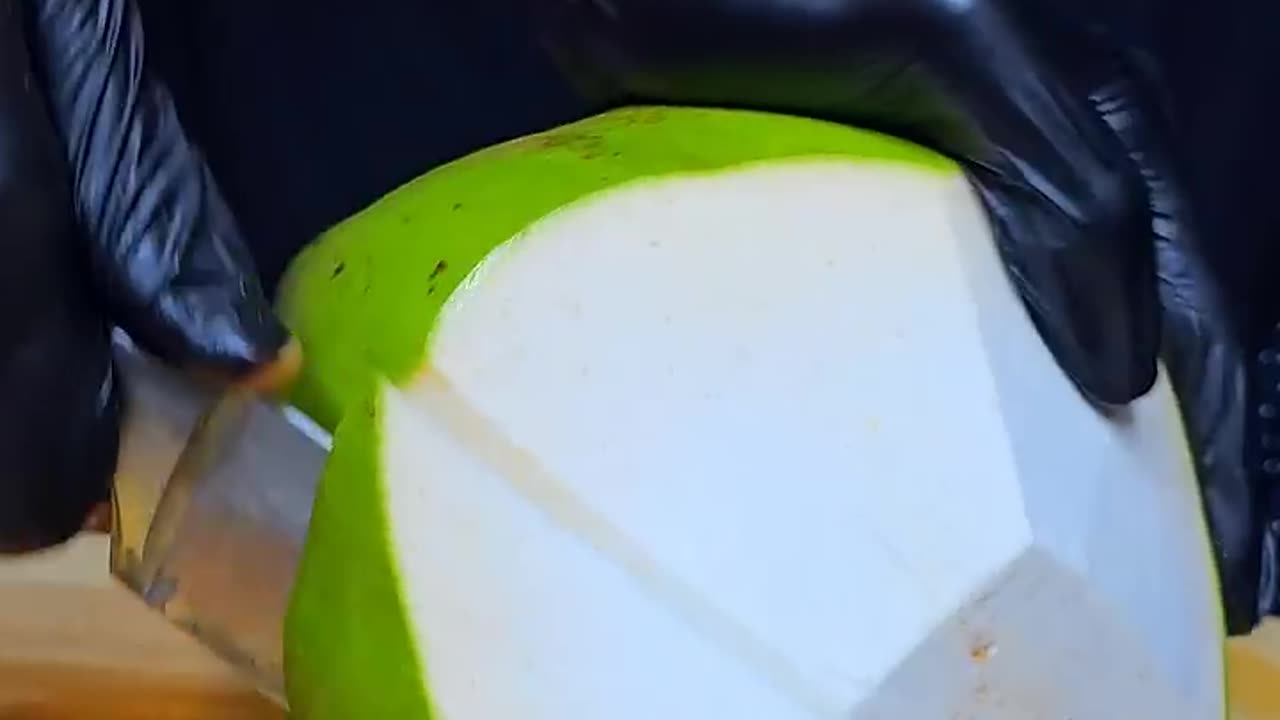 Coconut cutting skill