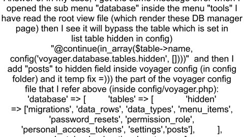 Route voyager posts index not defined