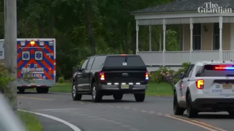 Donald Trump convoy leaves New Jersey