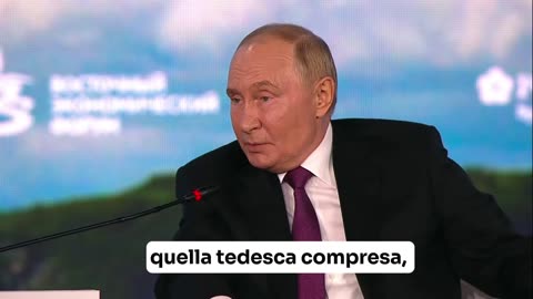 🔴 Pres. Vladimir Putin al Forum economico orientale: Situazione energetica nell’UE