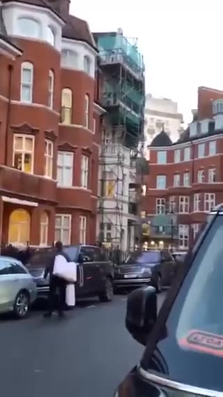 Outside of Harrods in London.