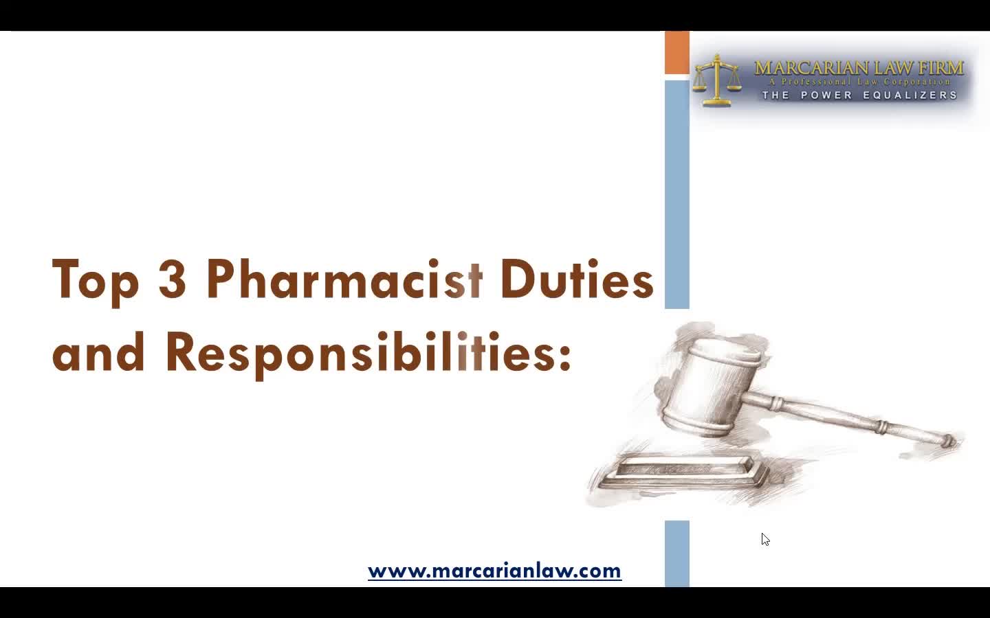 Corresponding Responsibility - Pharmacist Attorney California