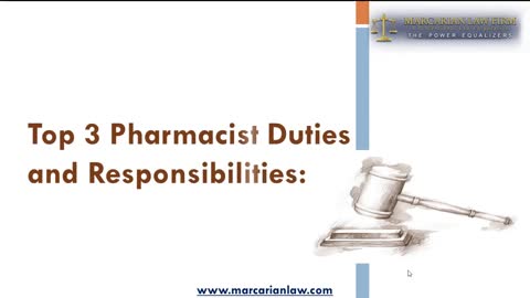 Corresponding Responsibility - Pharmacist Attorney California