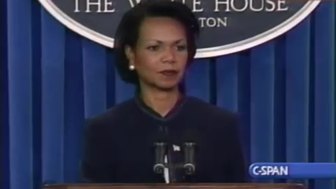 Condoleezza Rice Addresses Media About The Terrorist Attacks Of September 11th