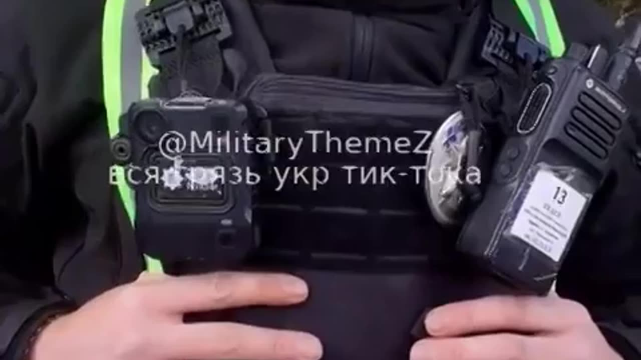 A Ukrainian policeman wants a Ukrainian civilian to go to the front but won't go there himself