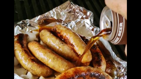 Beer Brats on the grill