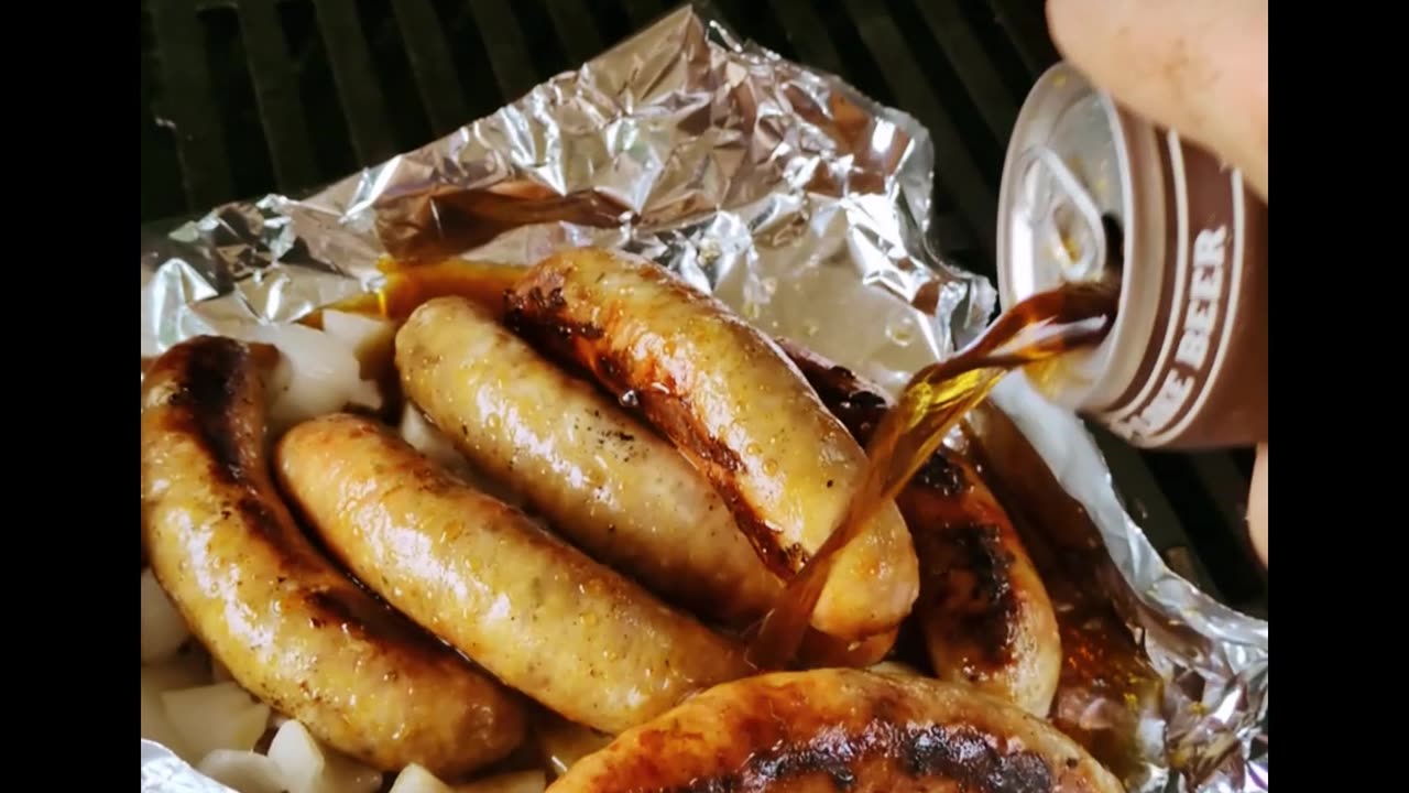 Beer Brats on the grill