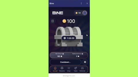 new mining mini app bot telegram BINE