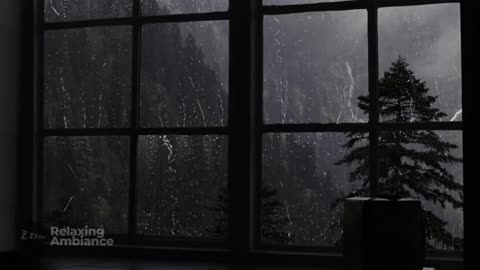 Rain On Window with Thunder SoundsㅣHeavy Rain for Sleep, Study and Relaxation