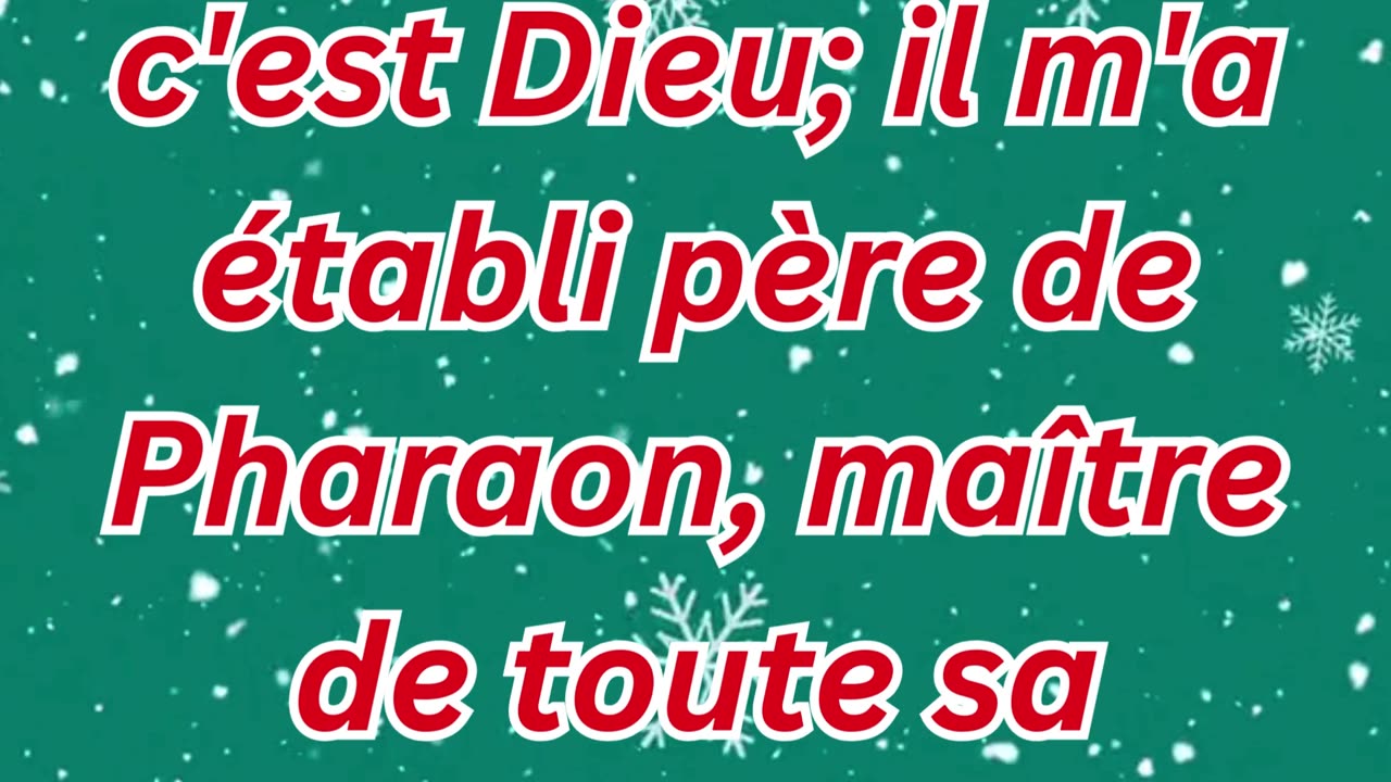 "La Providence Divine : Joseph Reconnaît Son Rôle" Genèse 45:8.#short #youtubeshorts #ytshorts #yt