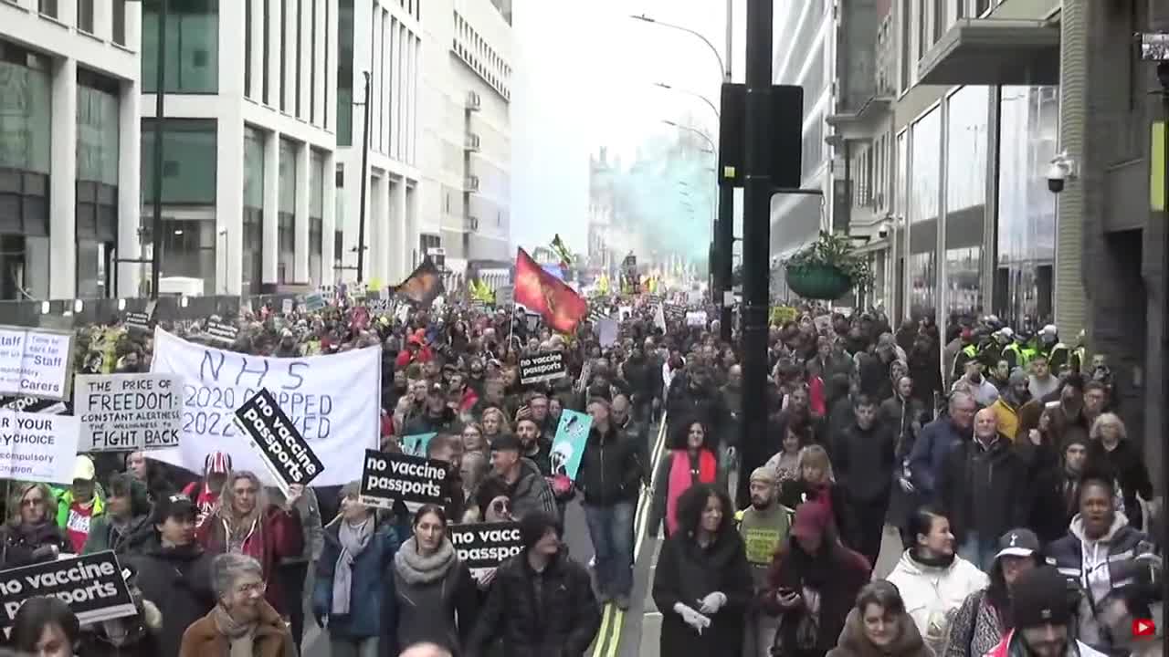 Massive protest turnout in London Today as hundreds & thousands of people hit the streets