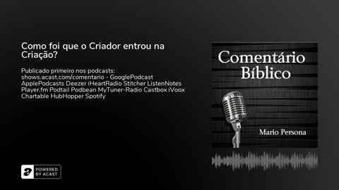 Como foi que o Criador entrou na Criação? Evangelho de João - Mario Persona