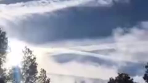 A time lapse of the how the sky changes after being sprayed with Chemtrails